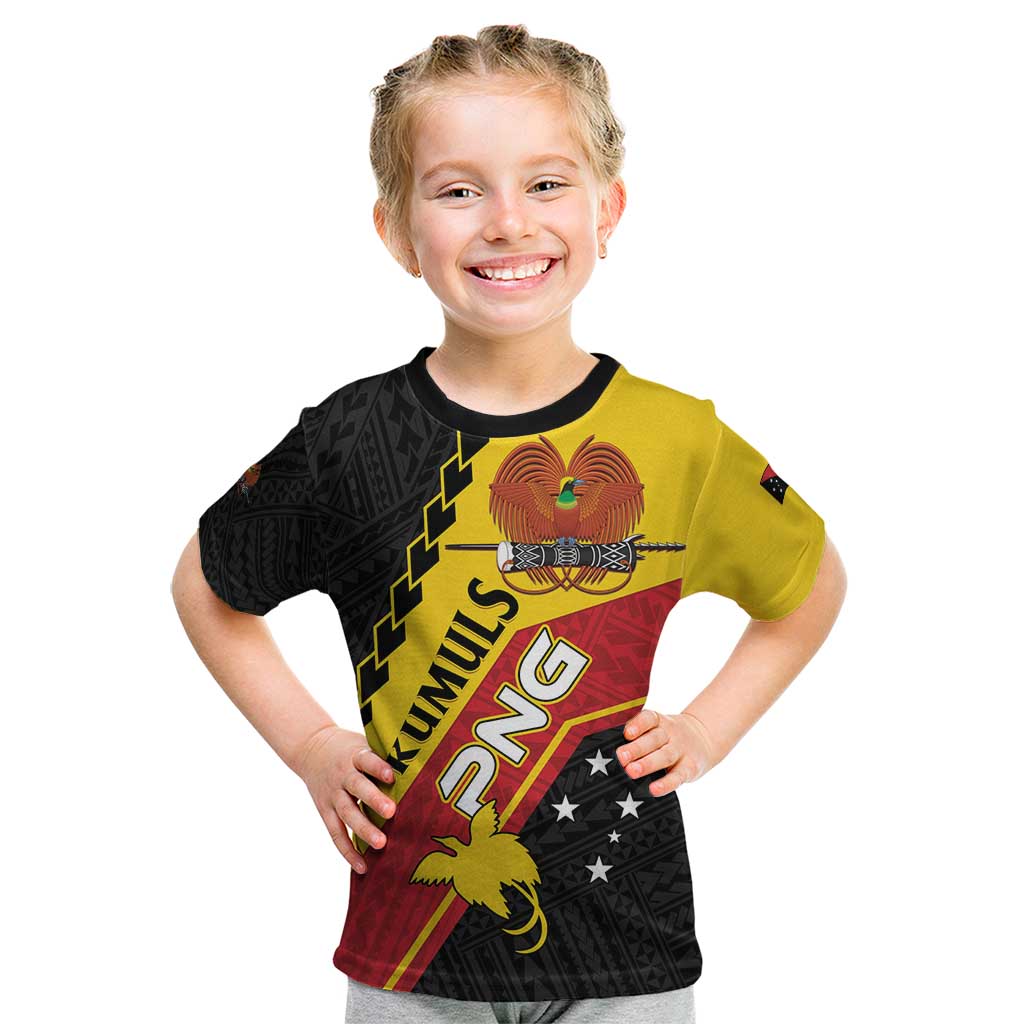 Custom PNG Kid T Shirt The Kumuls Are On A Roll LT01 Black - Polynesian Pride