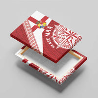 Tonga Rugby Mate Maa Canvas Wall Art Ngatu Pattern