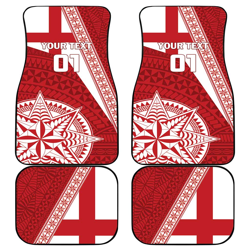 Tonga Rugby Mate Maa Car Mats Ngatu Pattern