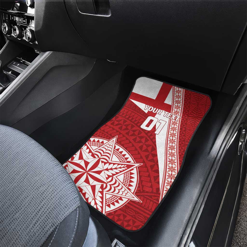 Tonga Rugby Mate Maa Car Mats Ngatu Pattern