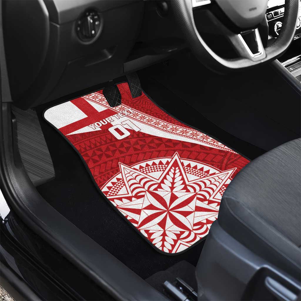 Tonga Rugby Mate Maa Car Mats Ngatu Pattern