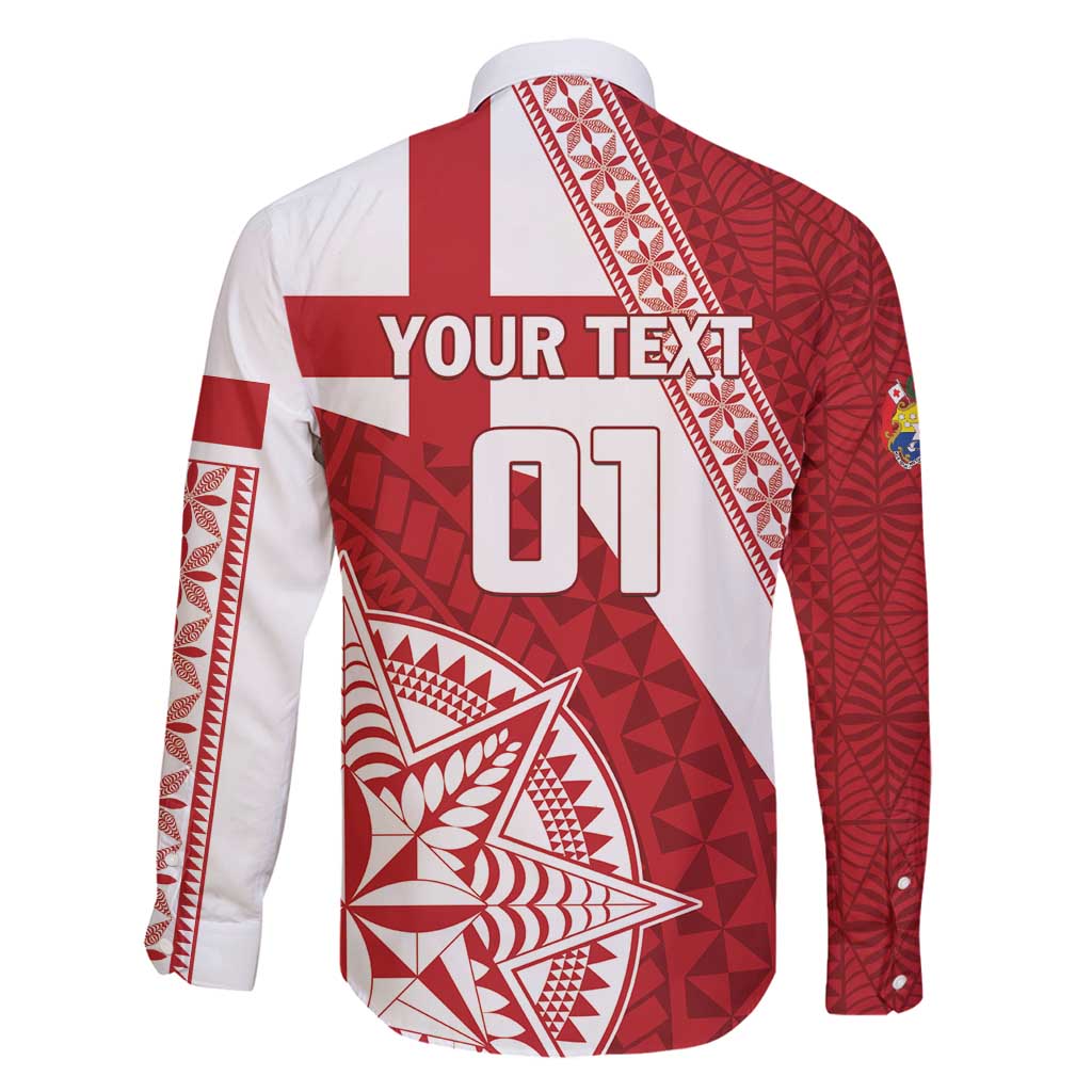 Custom Tonga Rugby Mate Maa Family Matching Long Sleeve Bodycon Dress and Hawaiian Shirt Ngatu Pattern