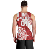 Custom Tonga Rugby Mate Maa Men Tank Top Ngatu Pattern