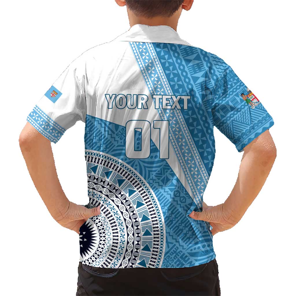 Custom Fiji Rugby Bati Kid Hawaiian Shirt Tapa Pattern LT01 - Polynesian Pride