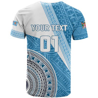 Custom Fiji Rugby Bati T Shirt Tapa Pattern