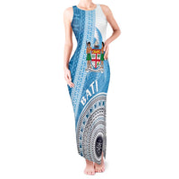 Custom Fiji Rugby Bati Tank Maxi Dress Tapa Pattern