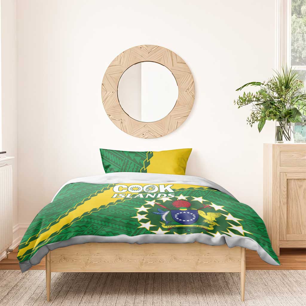 Cook Islands Rugby Kukis Bedding Set Circle Stars