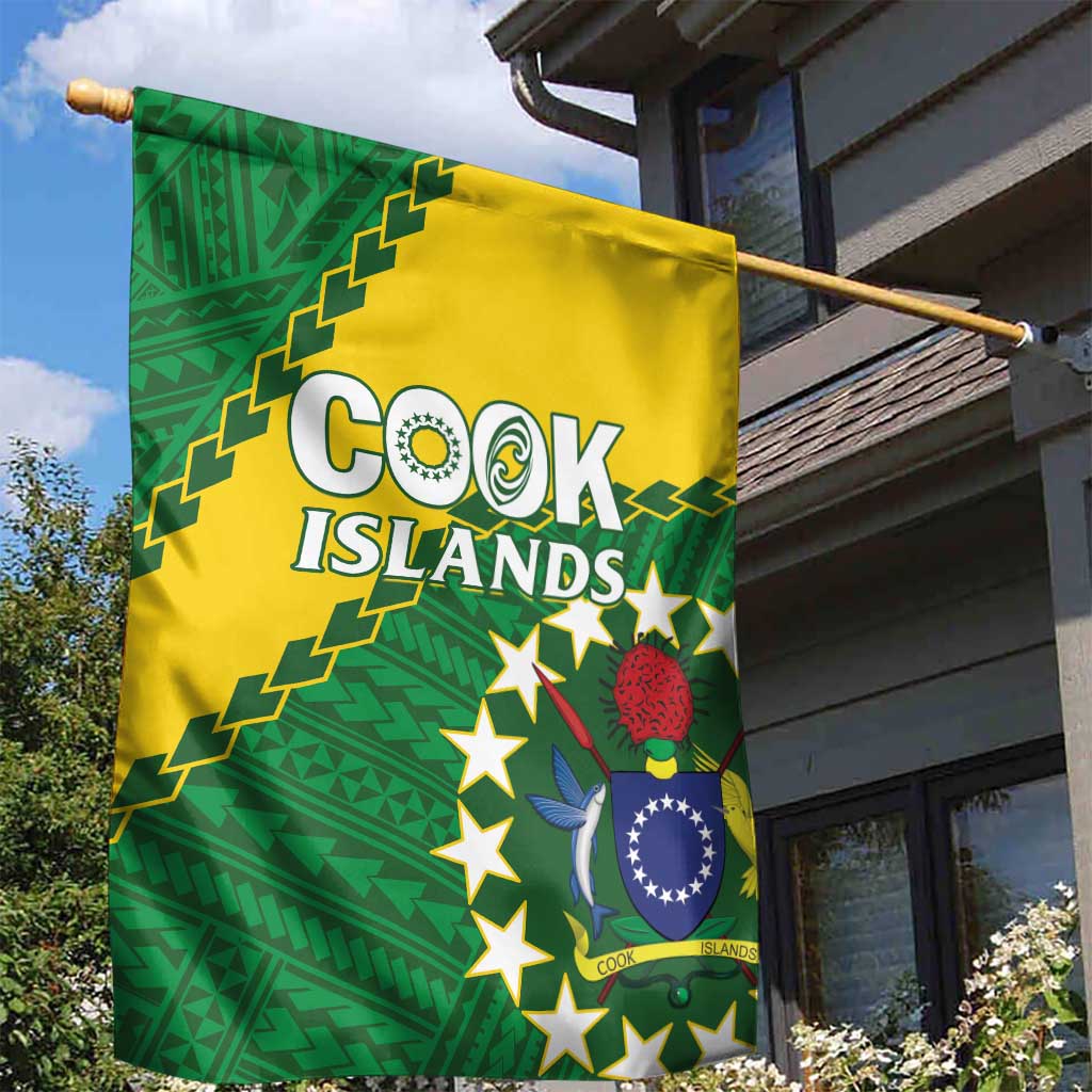 Cook Islands Rugby Kukis Garden Flag Circle Stars
