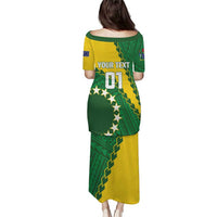 Custom Cook Islands Rugby Kukis Puletasi Circle Stars