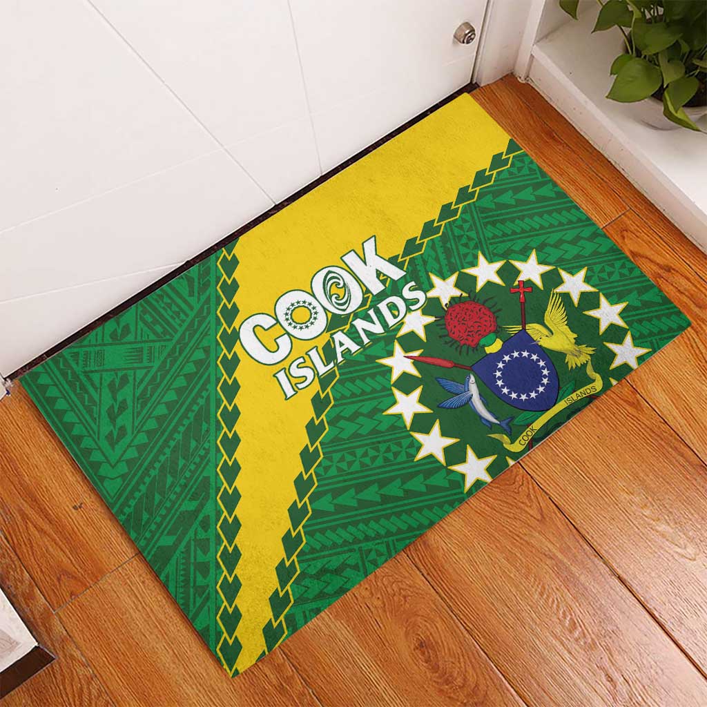 Cook Islands Rugby Kukis Rubber Doormat Circle Stars