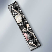 Hawaiian Ocean Seashells Auto Sun Shade Black Palaka Pattern