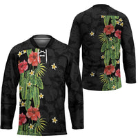Hawaiian Hibiscus Plumeria Hockey Jersey Tropical Leaves LT01 - Polynesian Pride