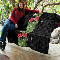 Hawaiian Hibiscus Plumeria Quilt Tropical Leaves