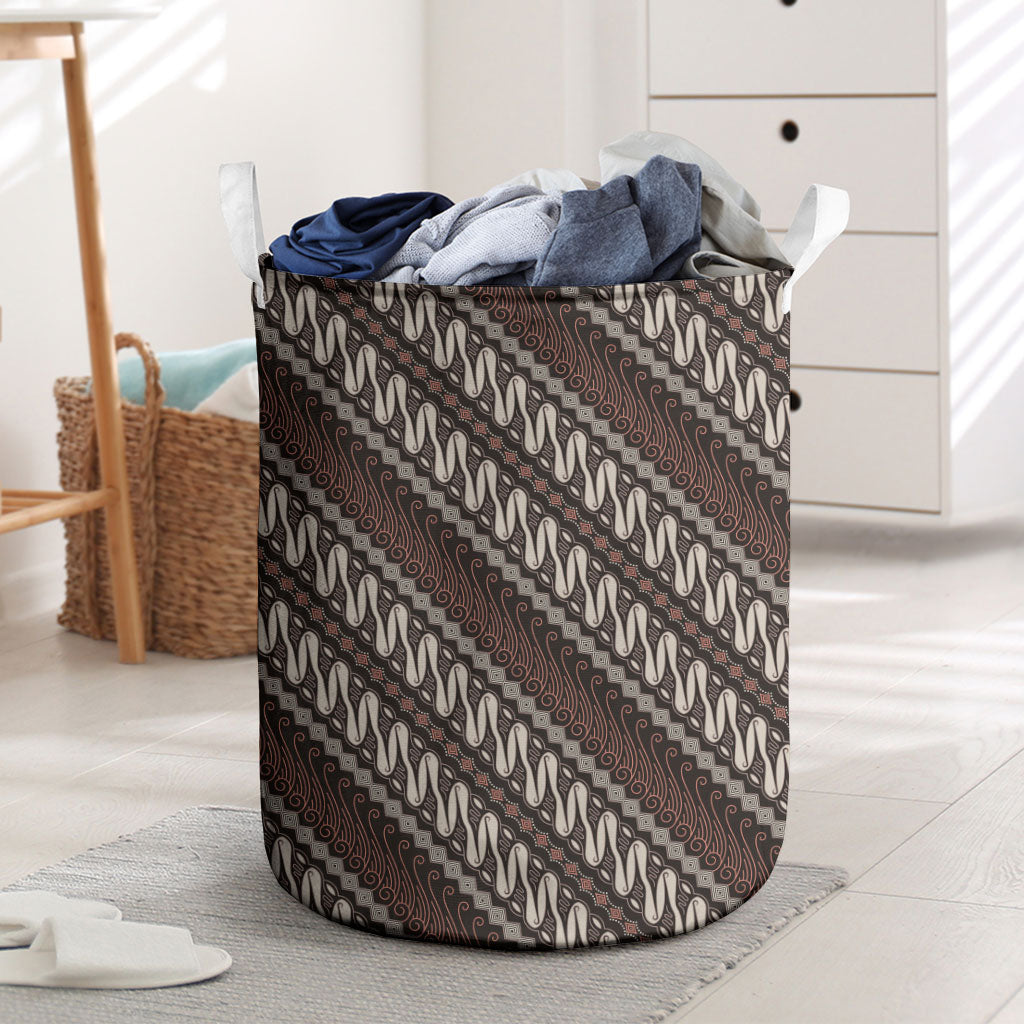 Yogyakarta Parang Batik Motifs Laundry Basket Indonesian Traditional Pattern