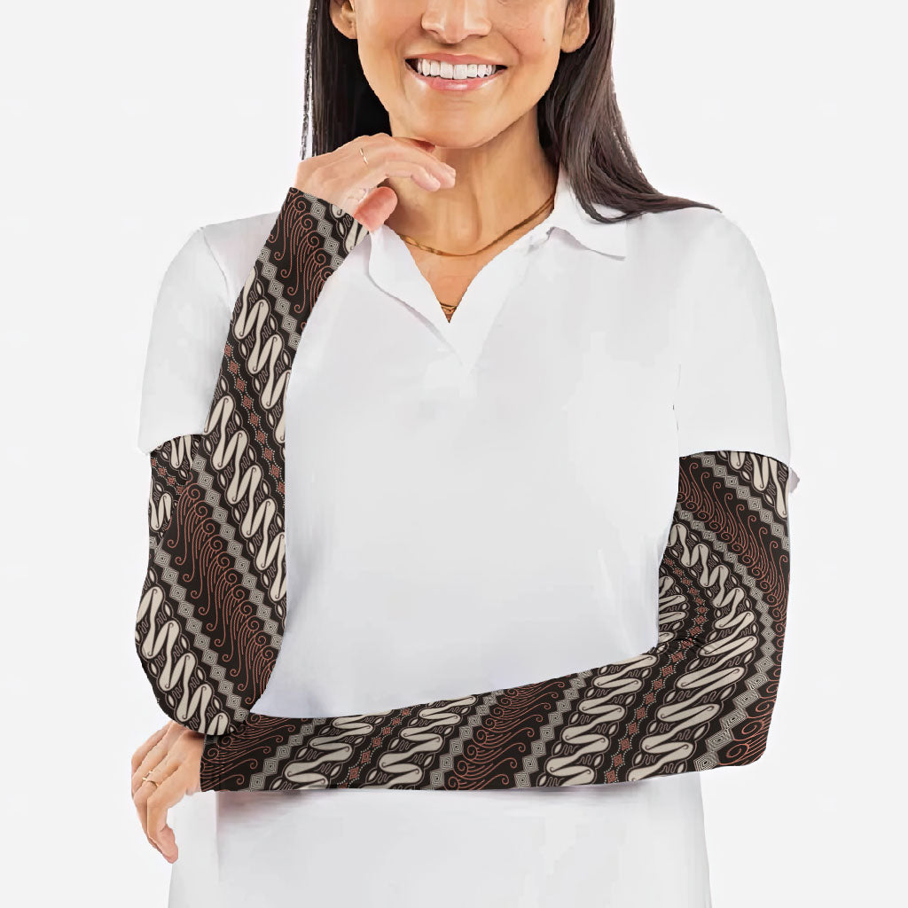 Yogyakarta Parang Batik Motifs Arm Sleeves Indonesian Traditional Pattern