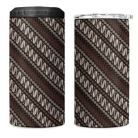 Yogyakarta Parang Batik Motifs 4 in 1 Can Cooler Tumbler Indonesian Traditional Pattern