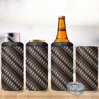 Yogyakarta Parang Batik Motifs 4 in 1 Can Cooler Tumbler Indonesian Traditional Pattern