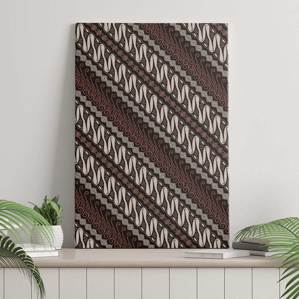 Yogyakarta Parang Batik Motifs Canvas Wall Art Indonesian Traditional Pattern