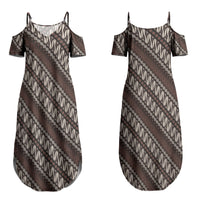 Yogyakarta Parang Batik Motifs Couples Matching Summer Maxi Dress and Hawaiian Shirt Indonesian Traditional Pattern LT01 - Polynesian Pride