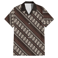 Yogyakarta Parang Batik Motifs Family Matching Mermaid Dress and Hawaiian Shirt Indonesian Traditional Pattern