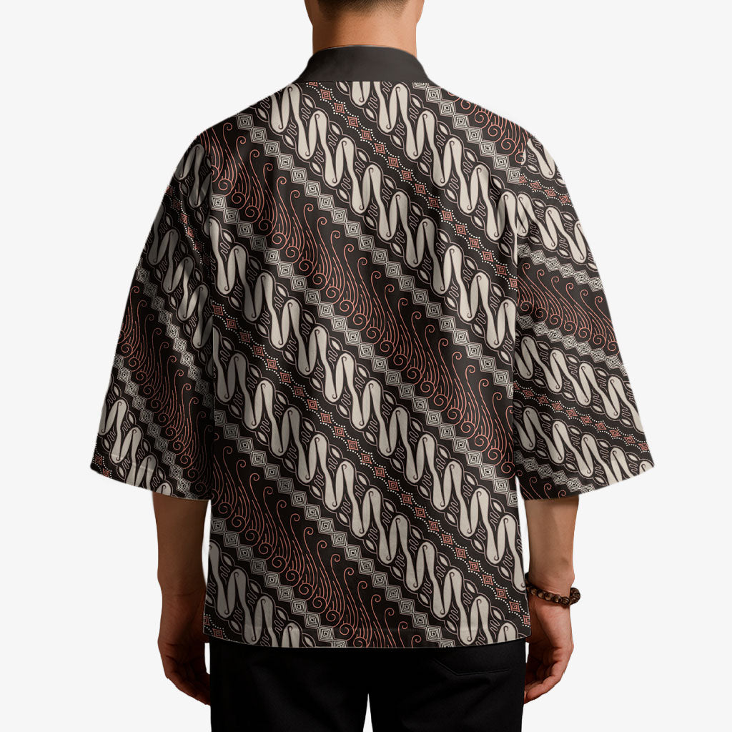 Yogyakarta Parang Batik Motifs Kimono Indonesian Traditional Pattern