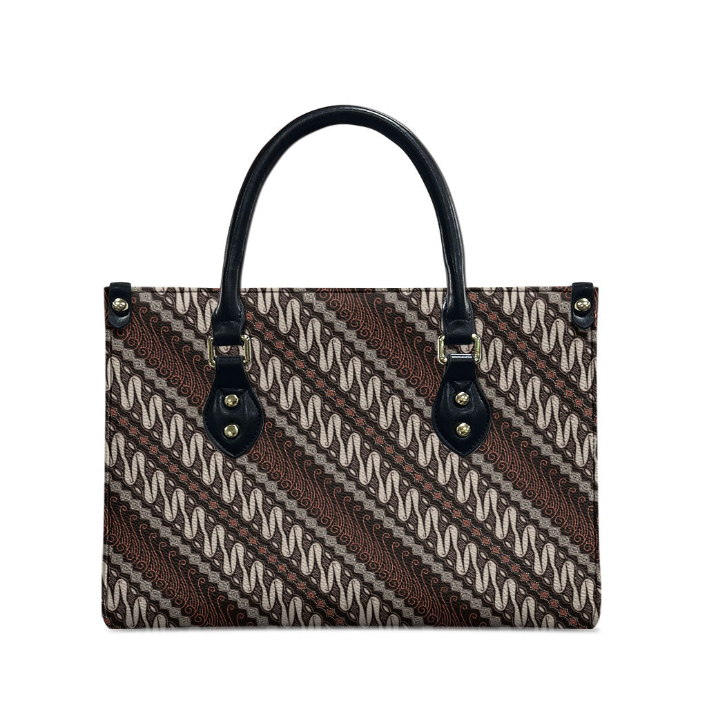 Yogyakarta Parang Batik Motifs Leather Bag Indonesian Traditional Pattern