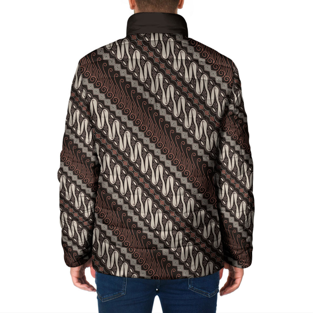 Yogyakarta Parang Batik Motifs Padded Jacket Indonesian Traditional Pattern