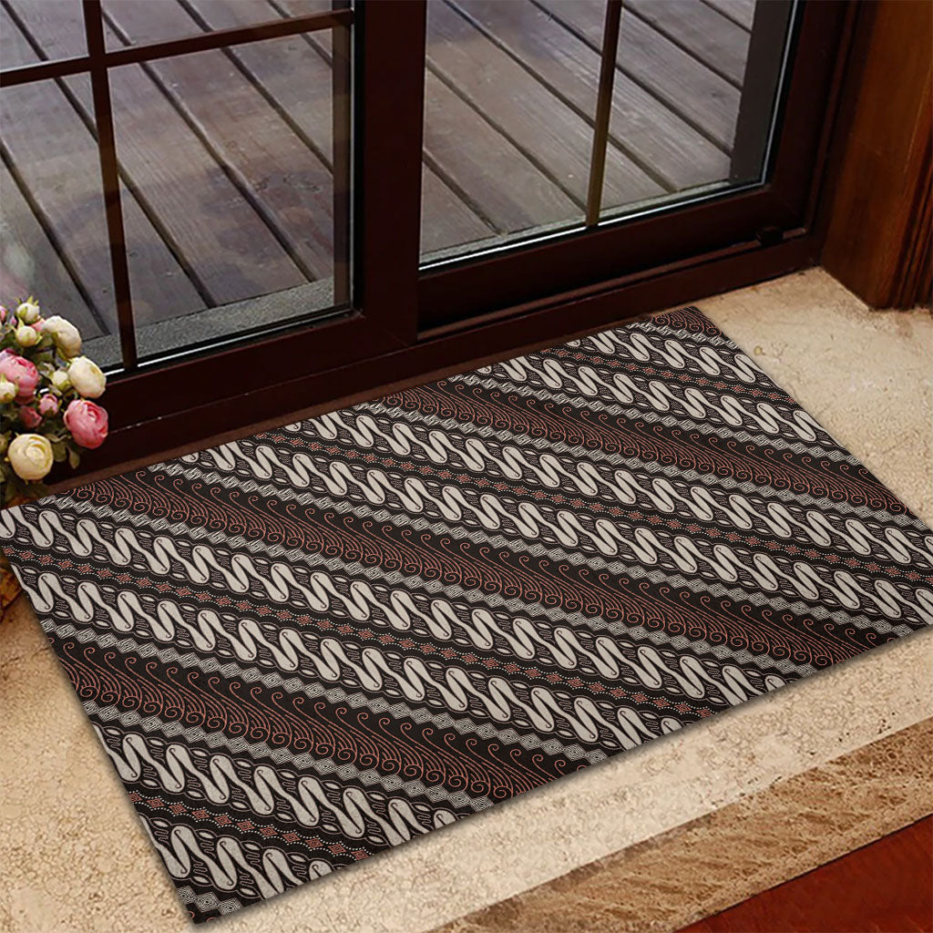 Yogyakarta Parang Batik Motifs Rubber Doormat Indonesian Traditional Pattern