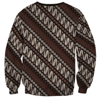 Yogyakarta Parang Batik Motifs Sweatshirt Indonesian Traditional Pattern