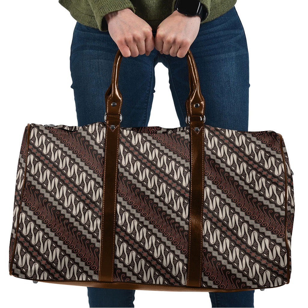 Yogyakarta Parang Batik Motifs Travel Bag Indonesian Traditional Pattern