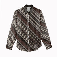 Yogyakarta Parang Batik Motifs Women Casual Shirt Indonesian Traditional Pattern