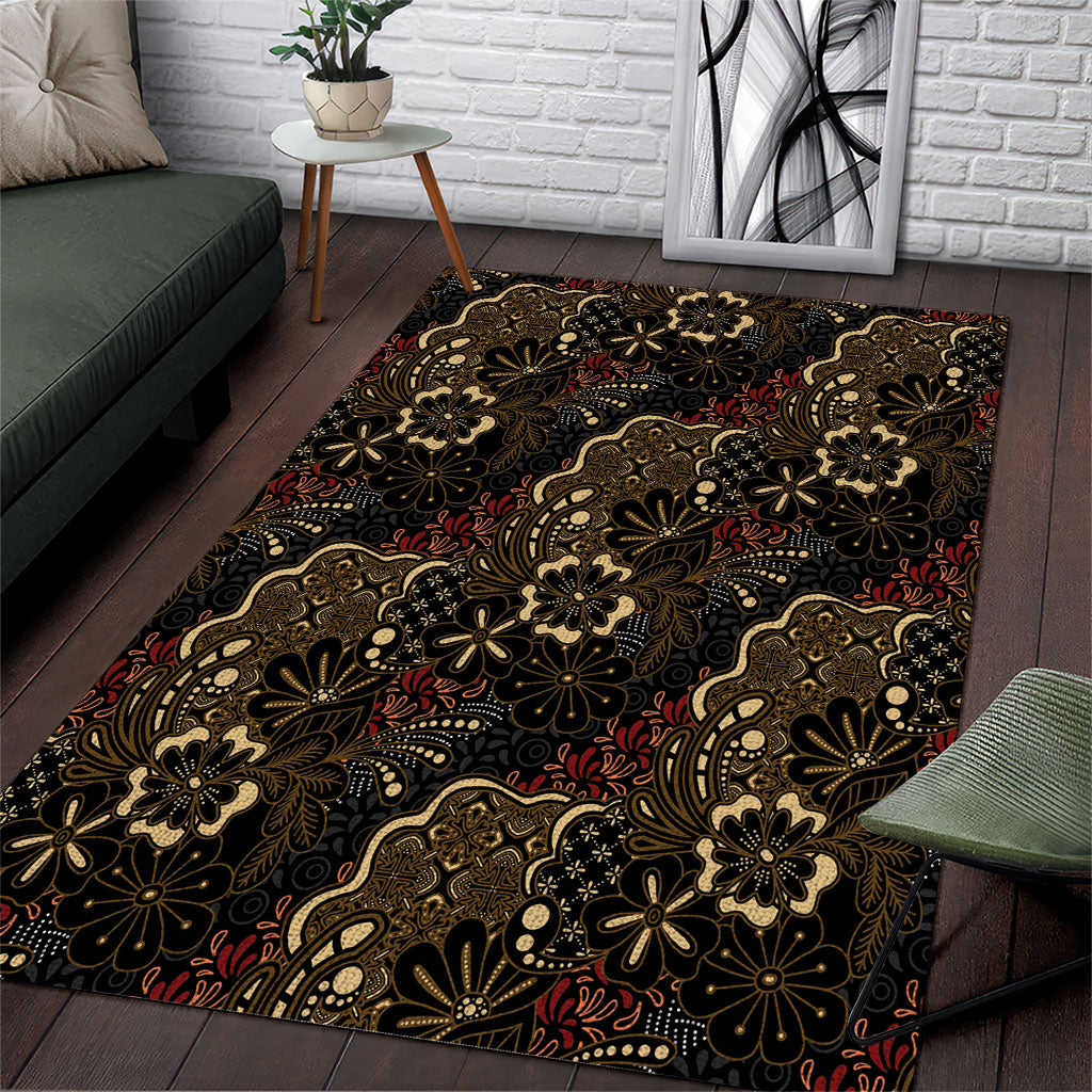 Batik Sekar Jagad Area Rug Indonesian Traditional Pattern