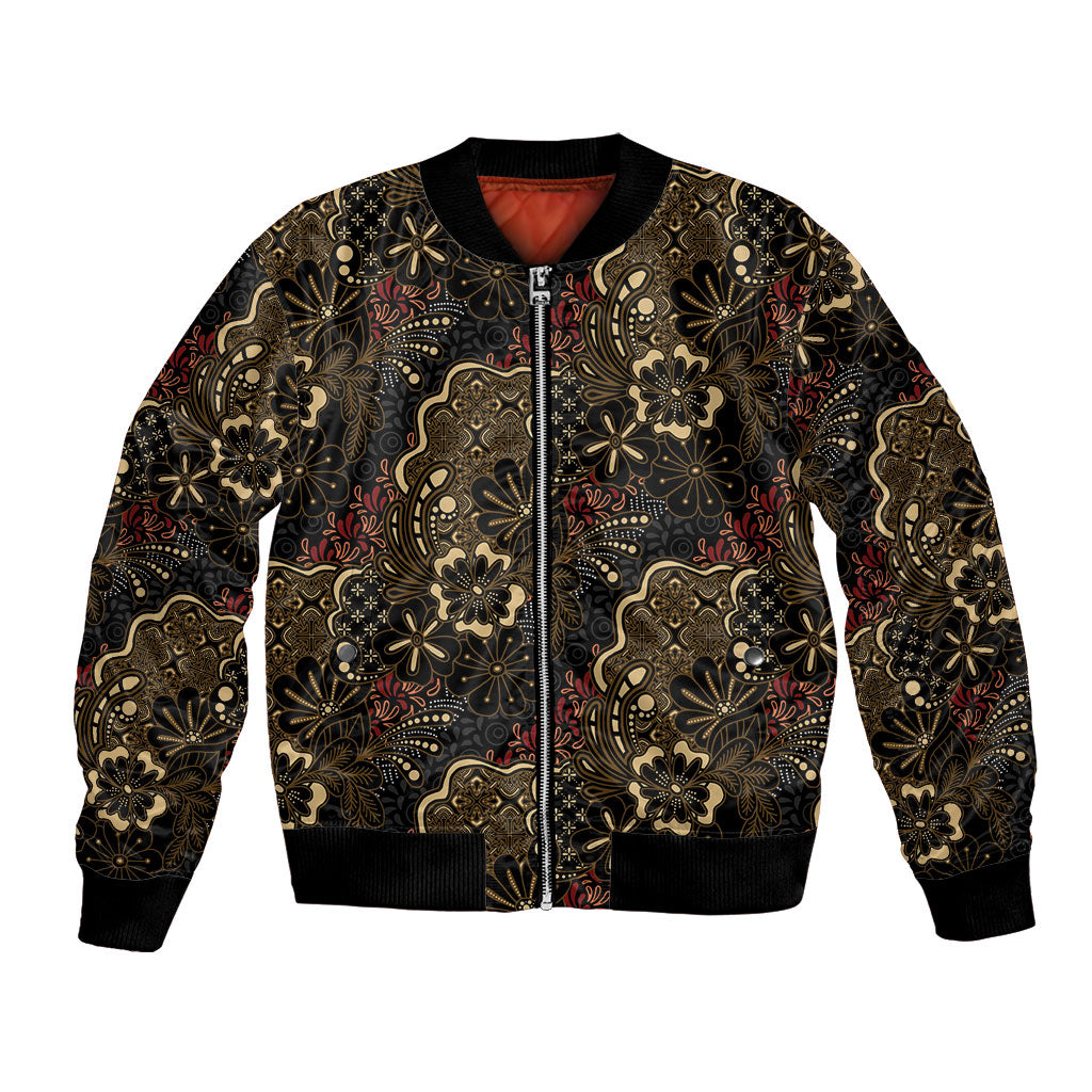 Batik Sekar Jagad Bomber Jacket Indonesian Traditional Pattern