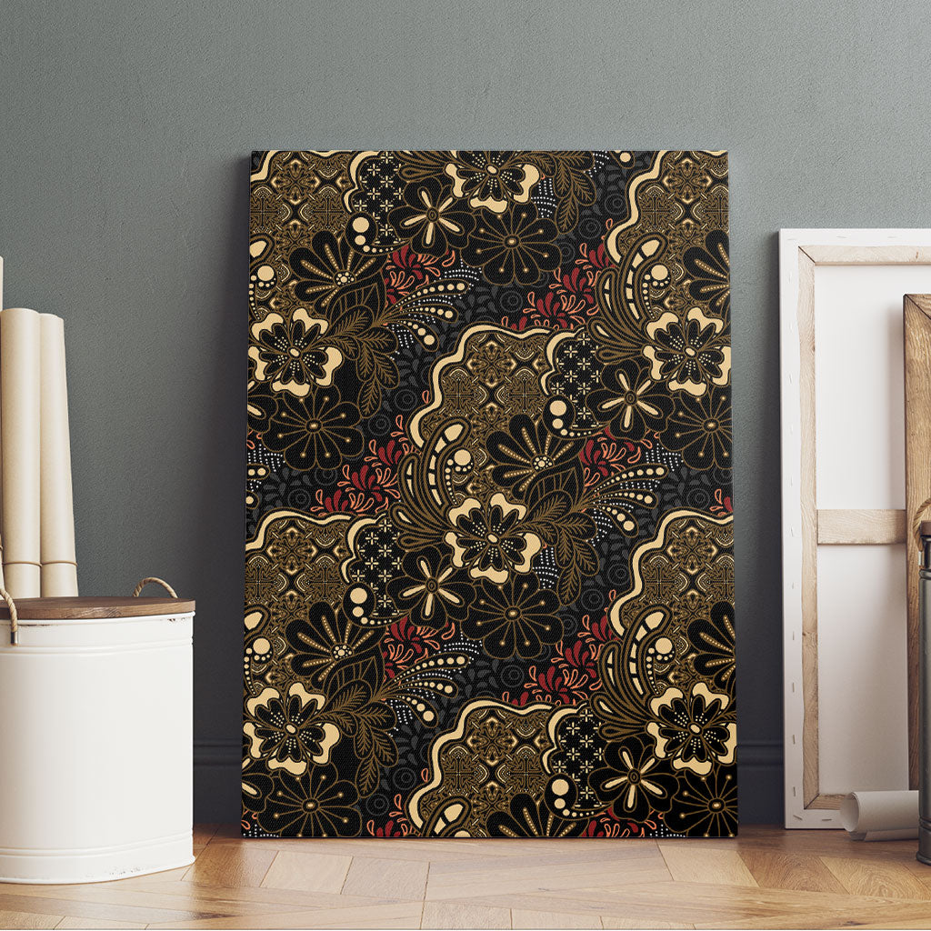 Batik Sekar Jagad Canvas Wall Art Indonesian Traditional Pattern
