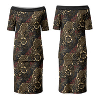 Batik Sekar Jagad Couples Matching Puletasi and Hawaiian Shirt Indonesian Traditional Pattern LT01 - Polynesian Pride