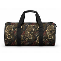 Batik Sekar Jagad Duffle Bag Indonesian Traditional Pattern LT01 One size Black - Polynesian Pride