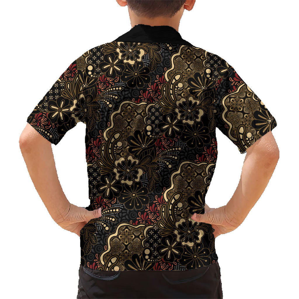 Batik Sekar Jagad Family Matching Short Sleeve Bodycon Dress and Hawaiian Shirt Indonesian Traditional Pattern