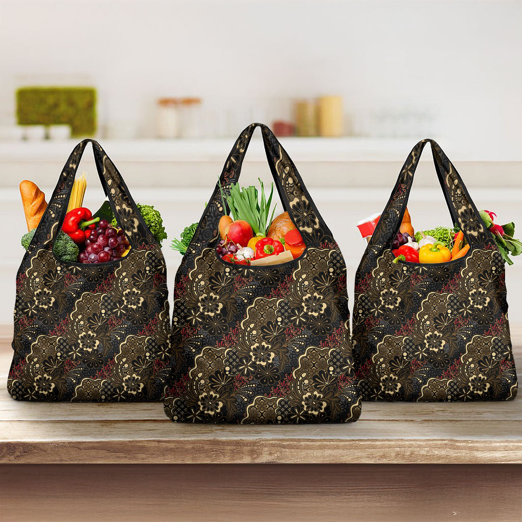 Batik Sekar Jagad Grocery Bag Indonesian Traditional Pattern