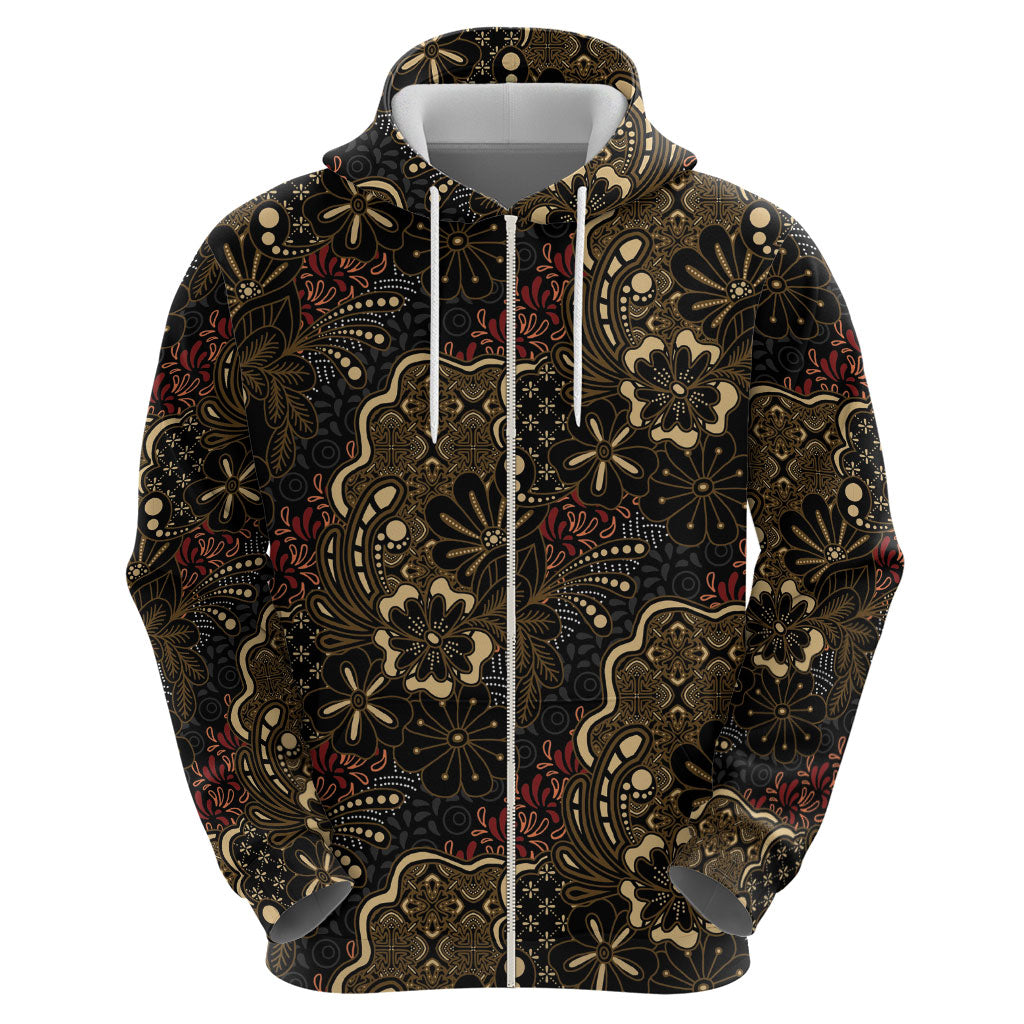 Batik Sekar Jagad Hoodie Indonesian Traditional Pattern