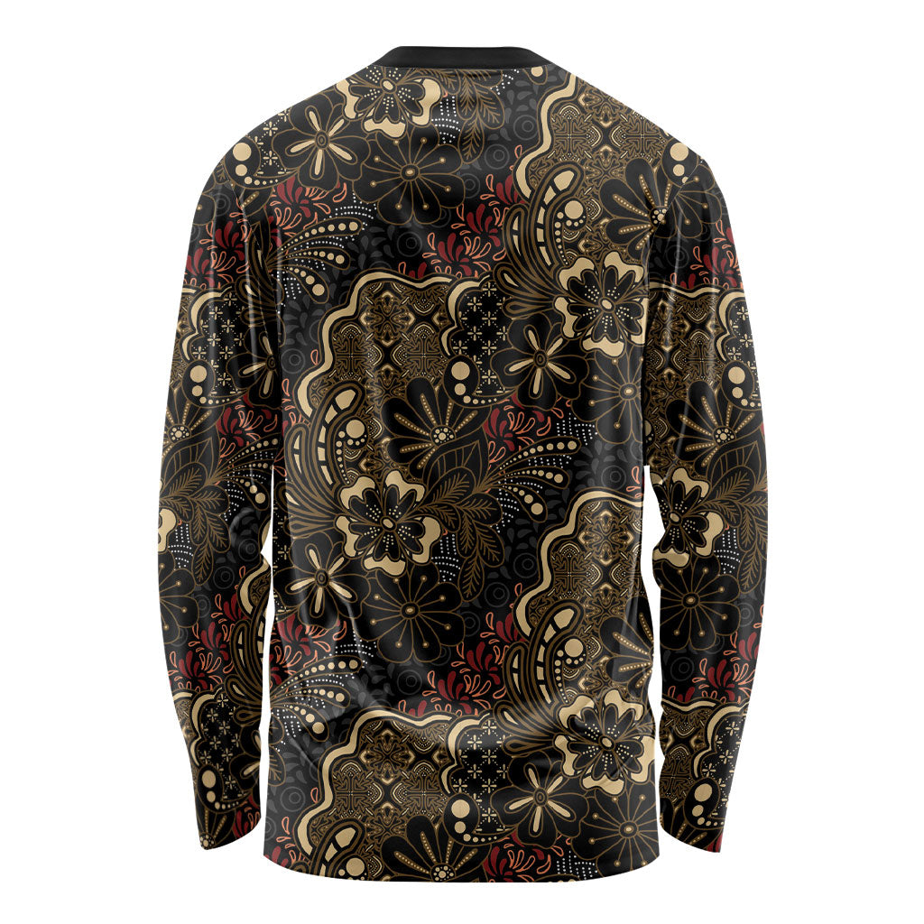 Batik Sekar Jagad Long Sleeve Shirt Indonesian Traditional Pattern