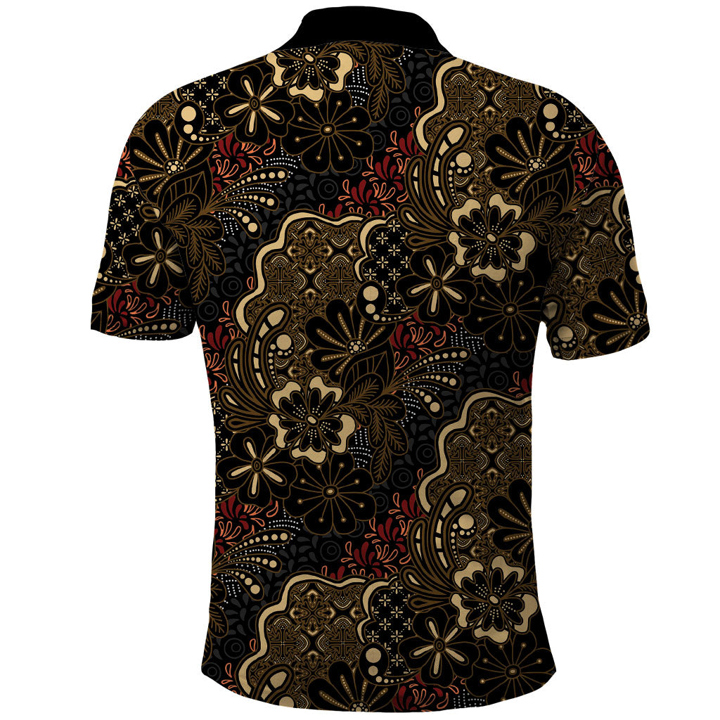Batik Sekar Jagad Polo Shirt Indonesian Traditional Pattern