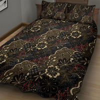 Batik Sekar Jagad Quilt Bed Set Indonesian Traditional Pattern