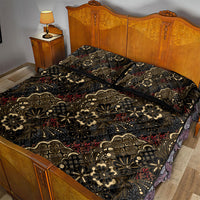 Batik Sekar Jagad Quilt Bed Set Indonesian Traditional Pattern