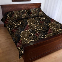 Batik Sekar Jagad Quilt Bed Set Indonesian Traditional Pattern