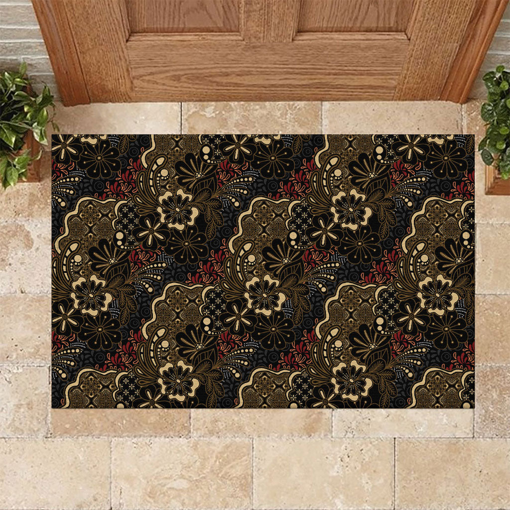 Batik Sekar Jagad Rubber Doormat Indonesian Traditional Pattern