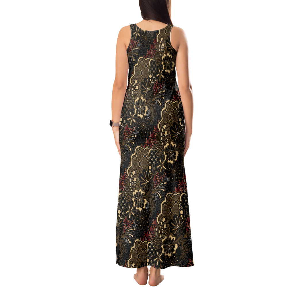 Batik Sekar Jagad Tank Maxi Dress Indonesian Traditional Pattern