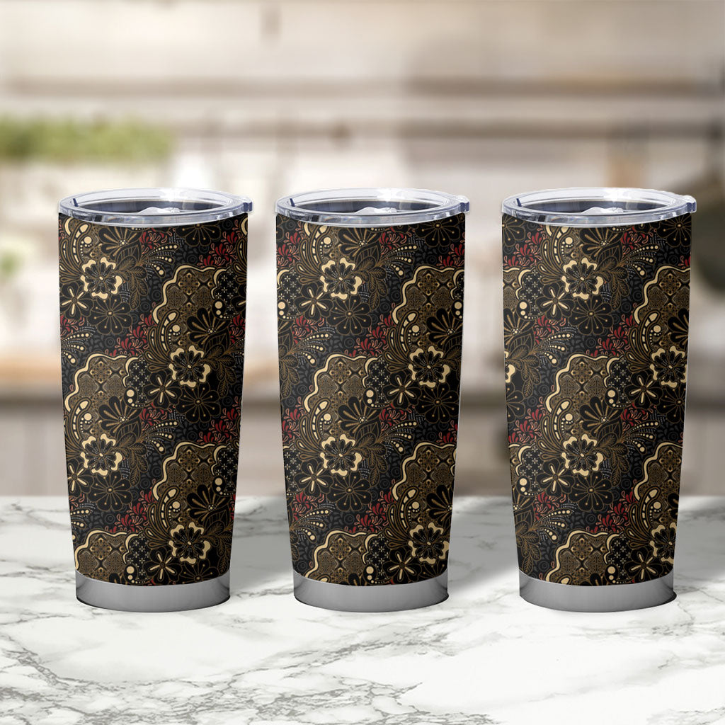 Batik Sekar Jagad Tumbler Cup Indonesian Traditional Pattern