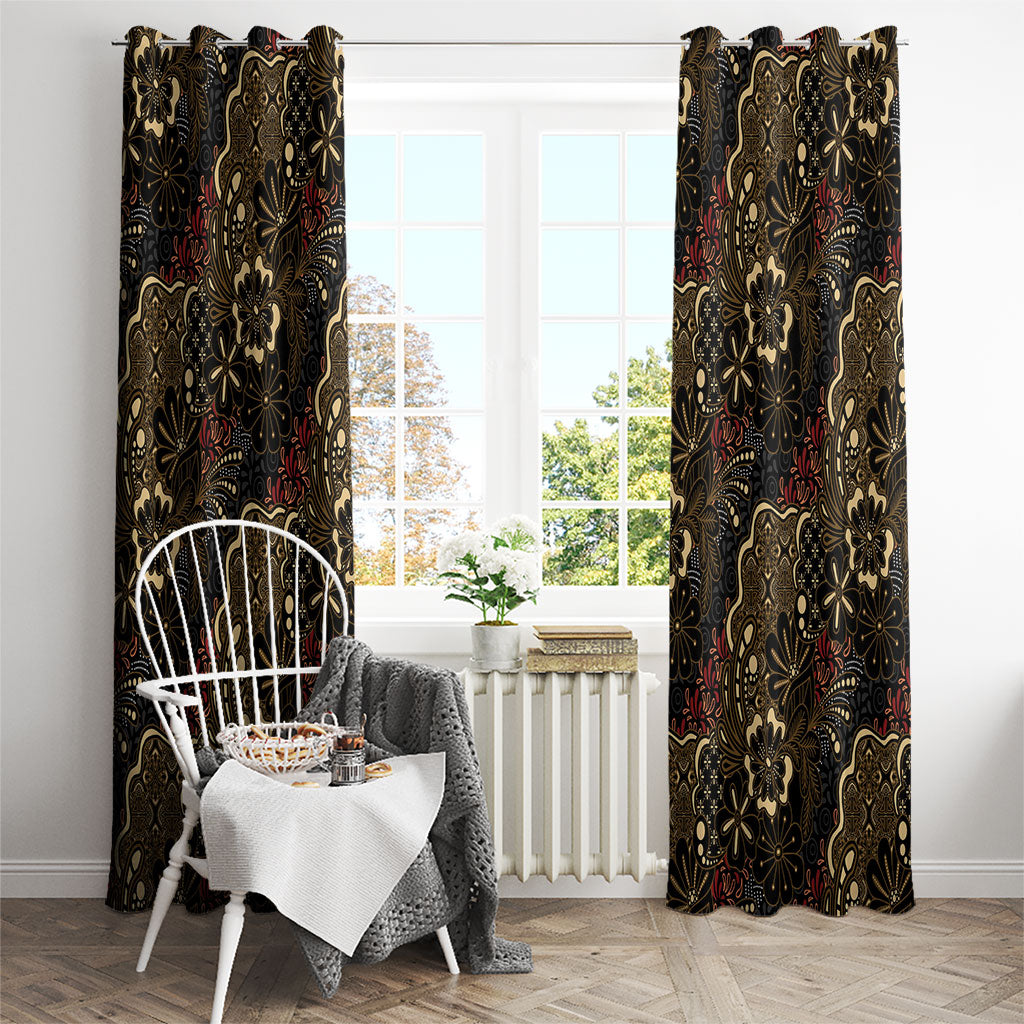 Batik Sekar Jagad Window Curtain Indonesian Traditional Pattern