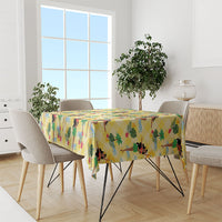 Hawaii Hula Girl Tropical Tablecloth Yellow Palaka