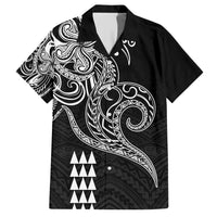 Hawaii Valentine Family Matching Short Sleeve Bodycon Dress and Hawaiian Shirt Kakau Polynesian Heart LT01 Dad's Shirt - Short Sleeve Black - Polynesian Pride